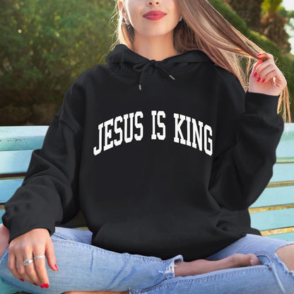 Christian Jesus Loves You Hoodies Women Religious Faith God Jesus Is King Sweatshirts Bible Verse Inspirational Tops