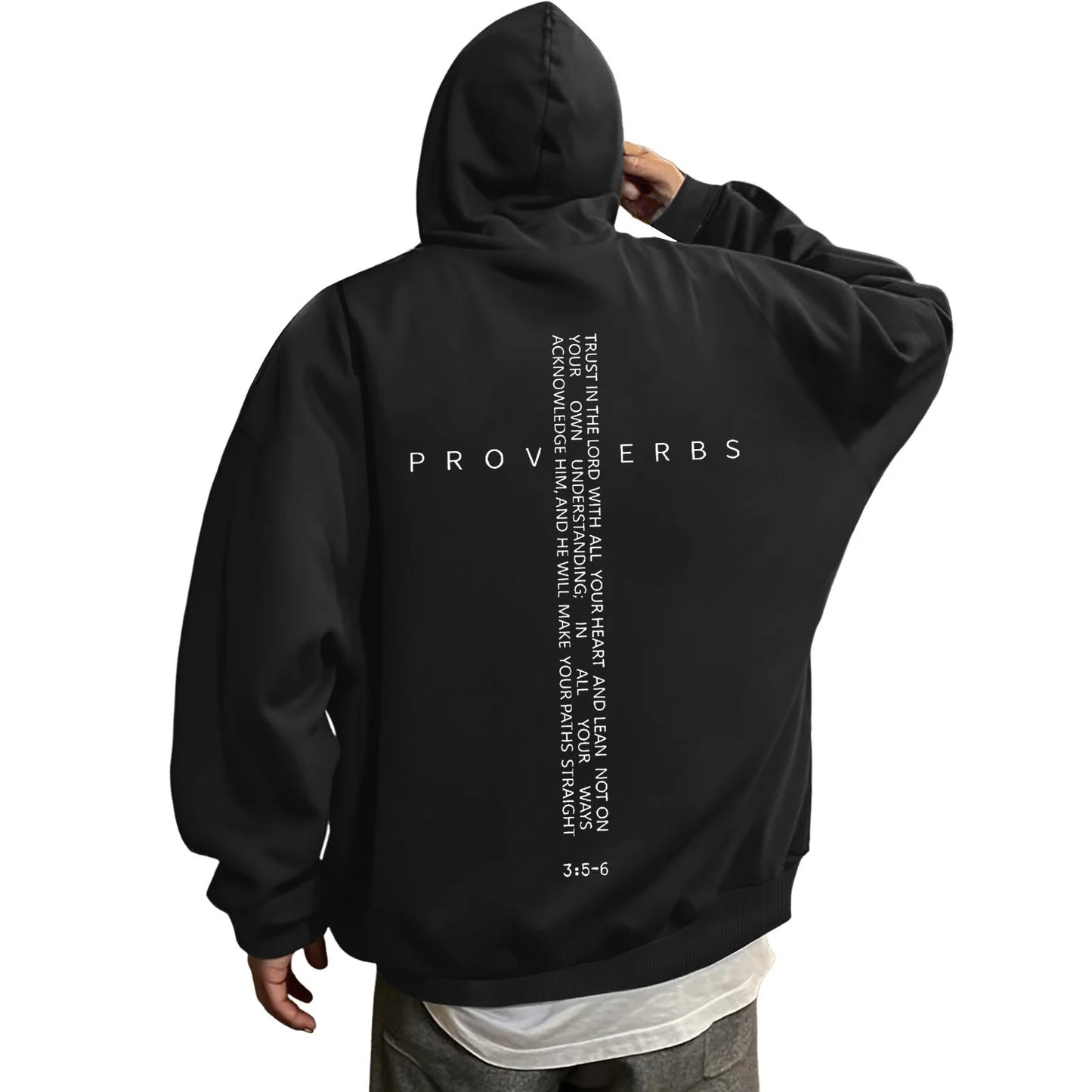 Christian Hoodies for Men God Loves You Inspirational God Sweatshirts Faith Jesus Hoodie Vintage Bible Verse Graphic Pullover Tops Black M