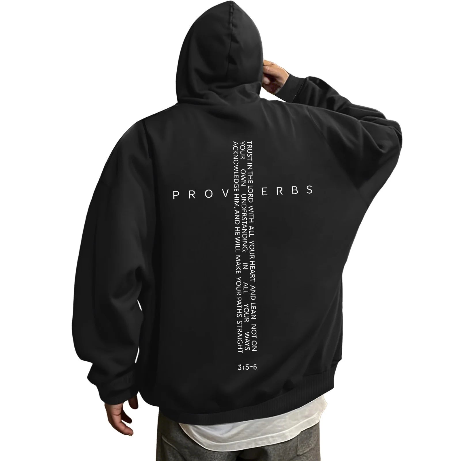 Christian Hoodies for Men God Loves You Inspirational God Sweatshirts Faith Jesus Hoodie Vintage Bible Verse Graphic Pullover Tops Black M