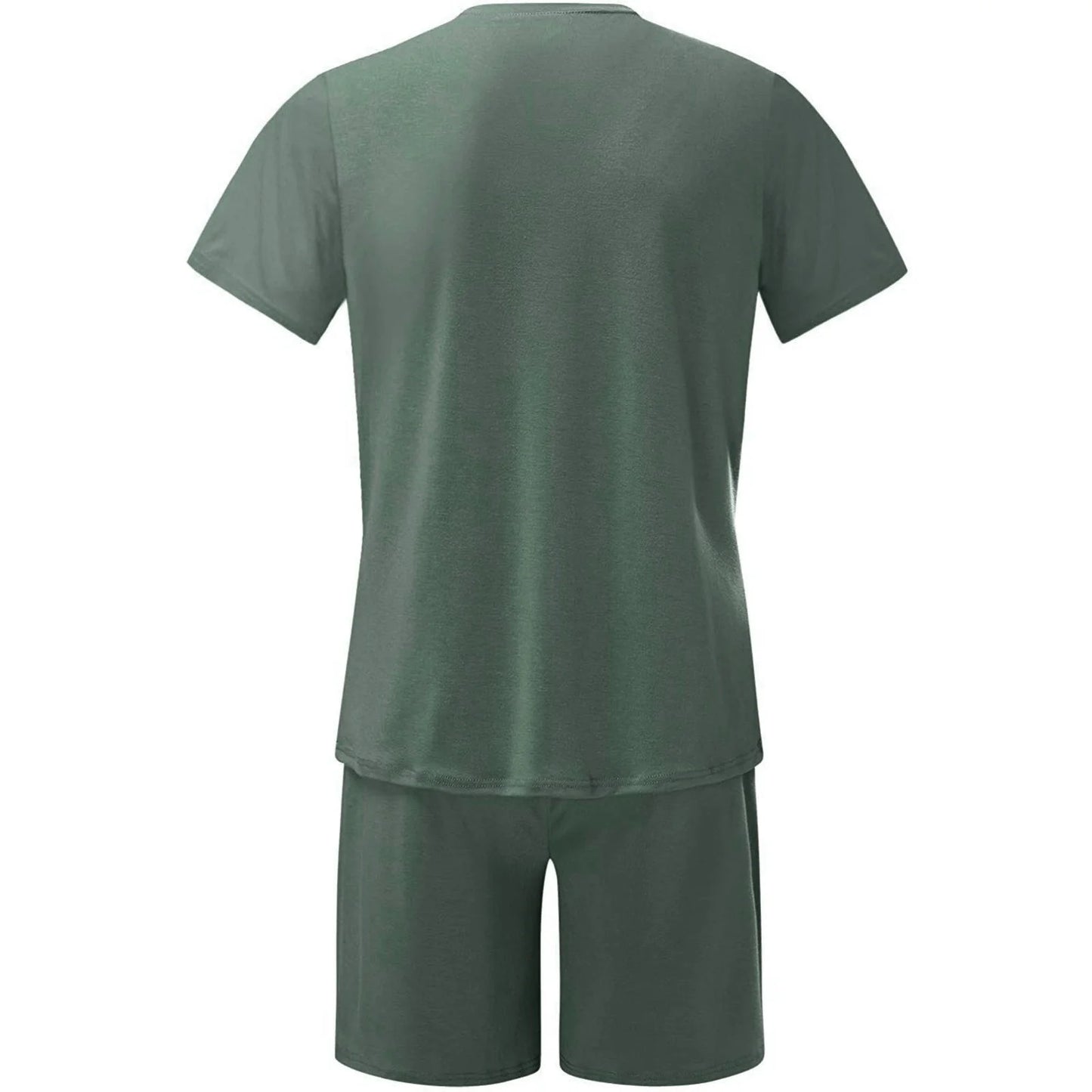 Mens Shorts Set Summer 2 Piece Outfits Casual Solid Shirt and Short Sets Athletic Sportswear Suit Sweatsuit Tracksuits