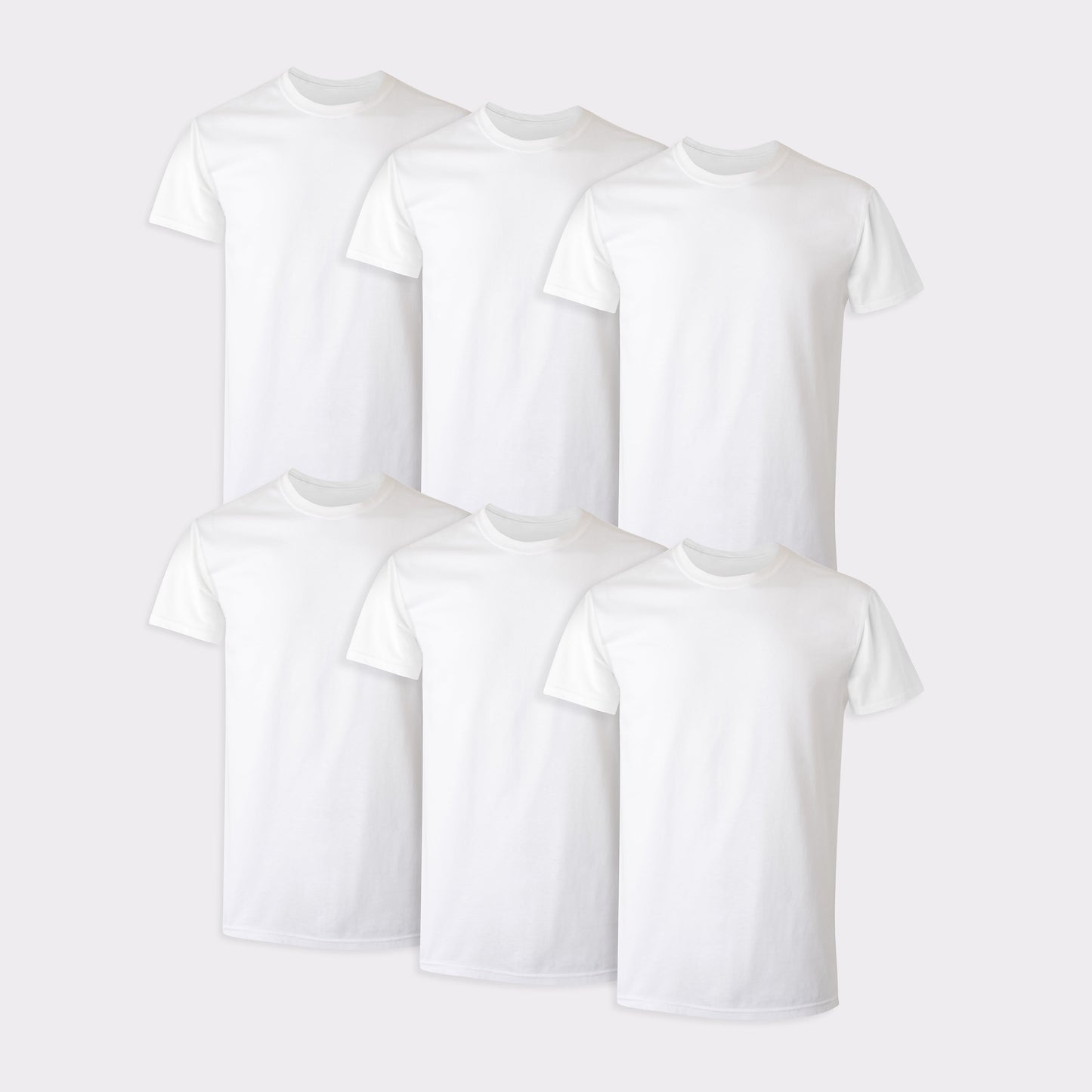 White T-Shirts Undershirts, 6-Pack, Undershirt T-Shirts with Odor Control