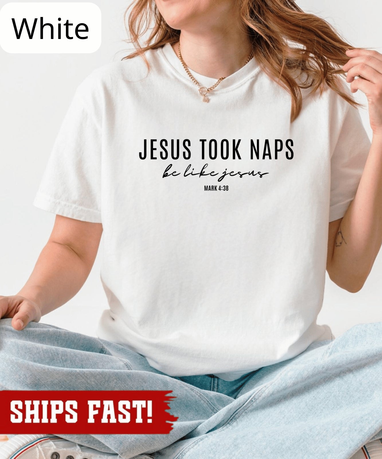 Jesus Took Naps T-Shirt, Funny Christian Gift Tee