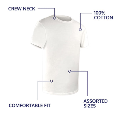 12 Pack Kids Cotton Tshirts Bulk, Wholesale Unisex Children Tees, Lightweight Tshirt Packs for Boys Girls