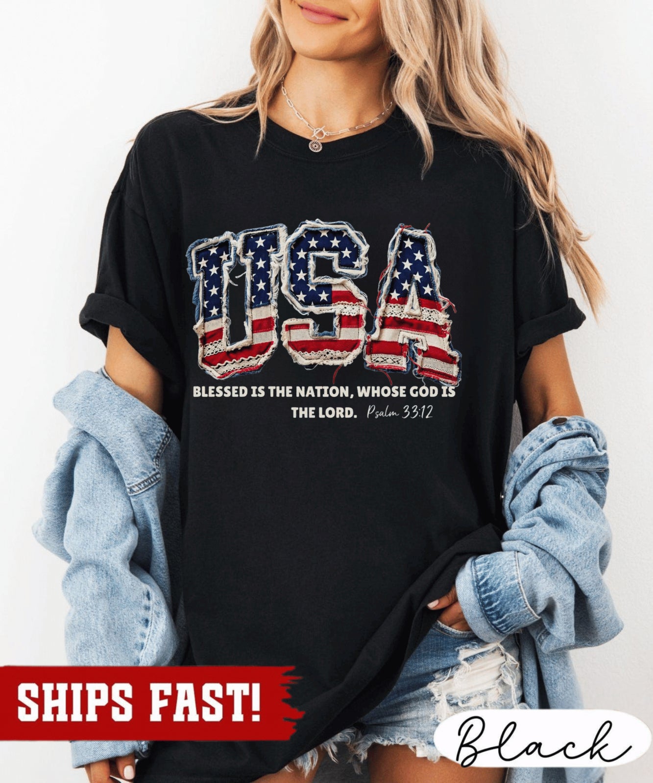 Christian American Flag Tee, 250 Years Patchwork USA Shirt, Patriotic Christian
