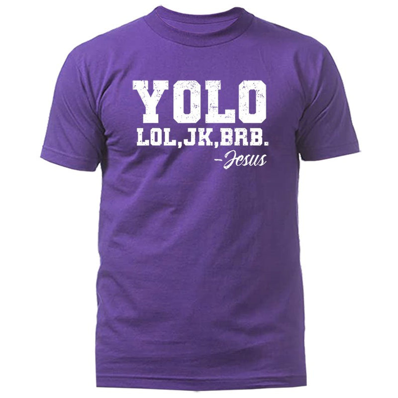 YOLO Lol Jk Brb Jesus Christian Easter Funny Faith Humor T-Shirt