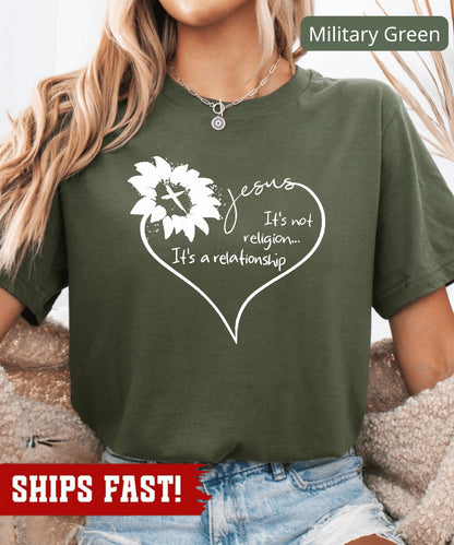Christians T Shirt, Religious T Shirt, Jesus Is No Religion It'S a Relationship